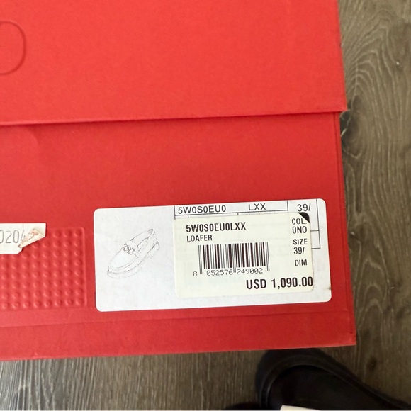 ❗️SOLD❗️VALENTINO GARAVANI VLOGO black leather loafers 39.5 - Picture 9 of 12